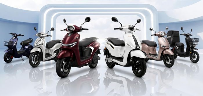 Các mẫu xe máy điện TMT Motors đăng tải trên trang chủ của công ty. Ảnh: TMT