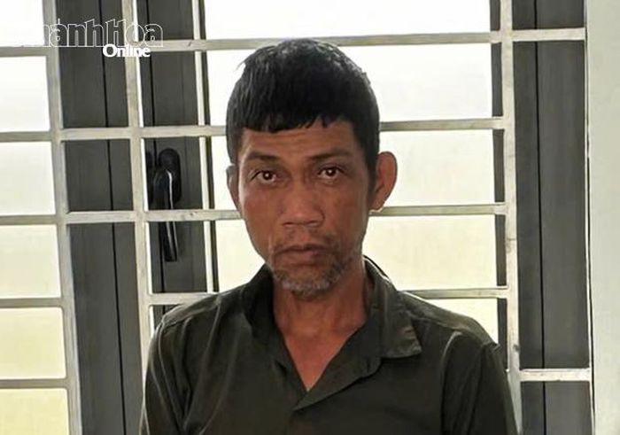 Đối tượng Khiêm lúc bị bắt.