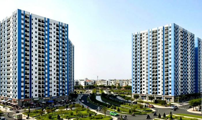 Phối cảnh Dự án Khu nhà ở xã hội An Phú (phường Phổ Yên).