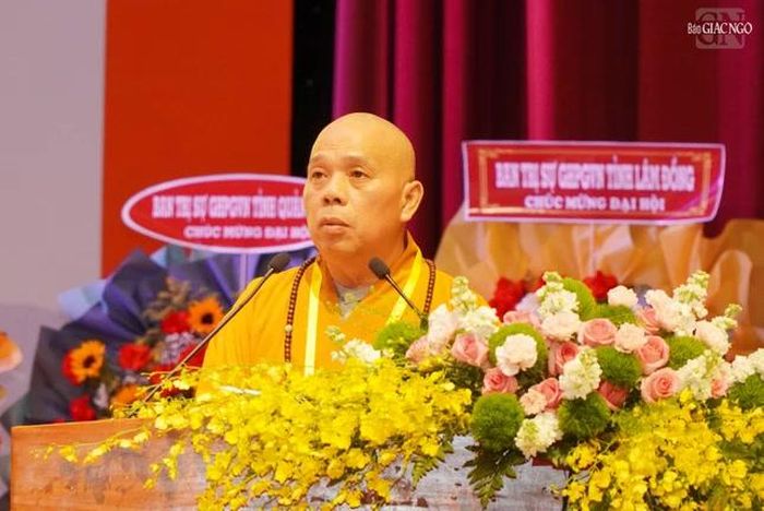 Thượng tọa Thích Tâm Mãn phát biểu khai mạc
