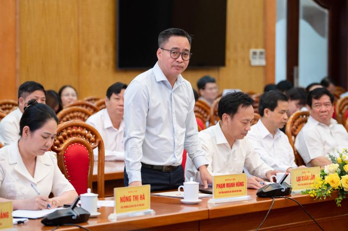 Phó Tổng giám đốc Đài tiếng nói Việt Nam Phạm Mạnh Hùng phát biểu