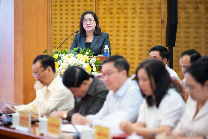 Phó Trưởng ban Tuyên giáo và Dân vận Trung ương Đinh Thị Mai phát biểu