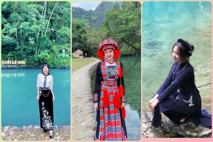 Trang phục dân tộc rực rỡ được du khách lựa chọn check-in, làm nổi bật sắc màu văn hóa.