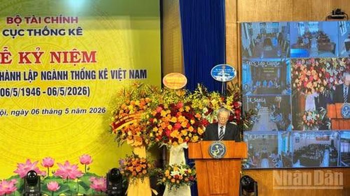 Tiến sĩ Nguyễn Văn Tiến, Nguyên Phó Tổng cục trưởng Tổng cục Thống kê chia sẻ tại lễ kỷ niệm.