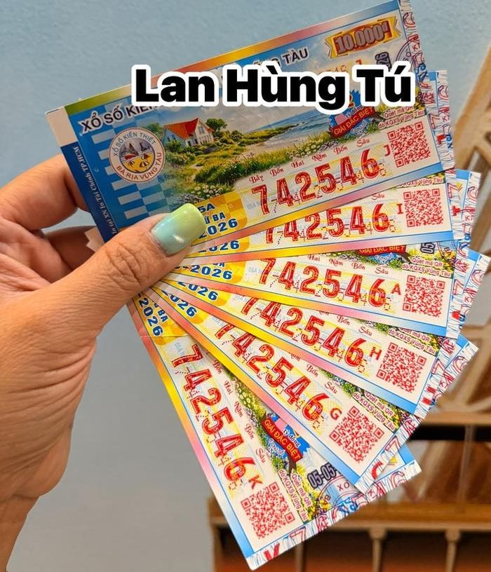 Giải độc đắc của vé số Vũng Tàu trúng tại tỉnh Tây Ninh. Ảnh: ĐLVS Lan Hùng Tú