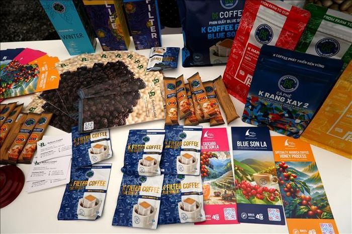 Các sản phẩm cà phê Việt được trưng bày tại Kaffee Campus 2026.