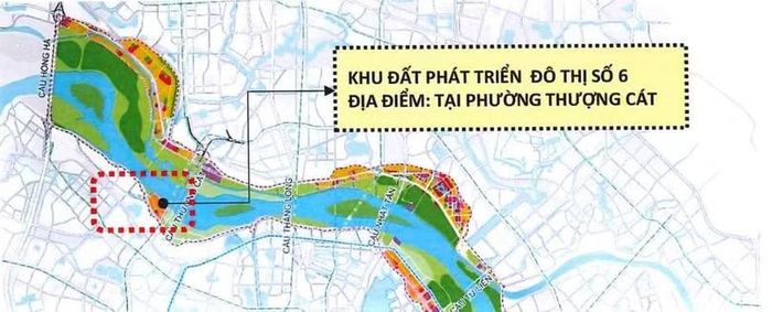 Khu đất phát triển đô thị số 6 tại phường Thượng Cát rộng 68 ha.