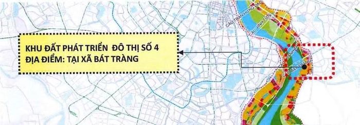 Khu đất phát triển đô thị số 4 tại xã Bát Tràng rộng 165 ha.
