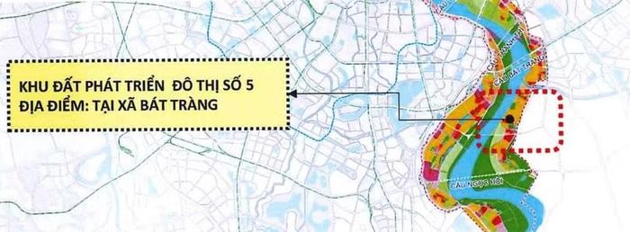Khu đất phát triển đô thị số 5 cũng tại xã Bát Tràng rộng 439 ha