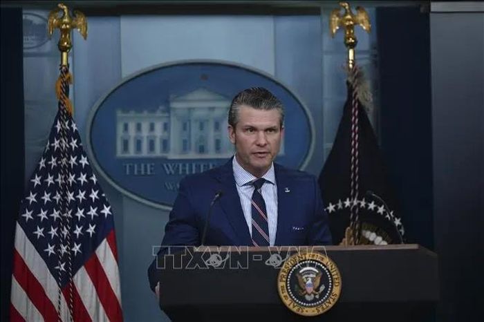 Bộ trưởng Chiến tranh Mỹ Pete Hegseth. Ảnh: AA/TTXVN
