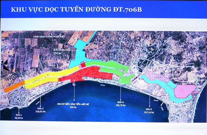 Bản đồ khu vực dọc tuyến ĐT706B - nơi có những dự án động lực quy mô lớn