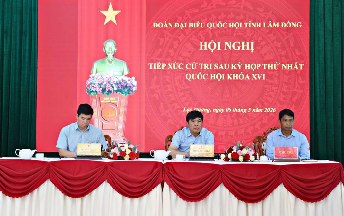 Đoàn ĐBQH tỉnh Lâm Đồng (Tổ bầu cử số 1) tiếp xúc cử tri tại xã Lạc Dương
