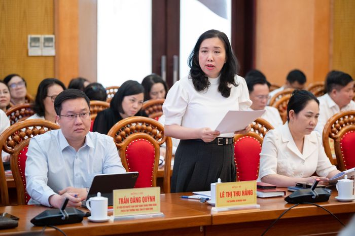 Thứ trưởng Bộ Ngoại giao Lê Thị Thu Hằng phát biểu. Ảnh: Phạm Thắng