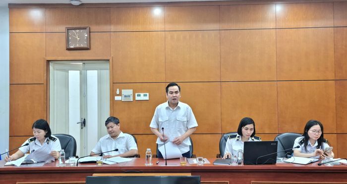 Phó Chi cục trưởng Chi cục Chăn nuôi, Thủy sản và Thú y Hà Nội Ngô Đình Loát phát biểu. Ảnh: Ánh Dương