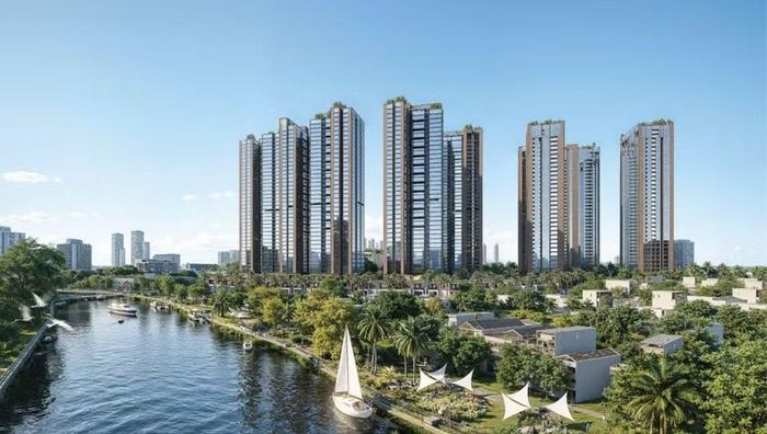 Tổ hợp hợp thương mại, dịch vụ và căn hộ “chuẩn khách sạn” ven sông đầu tiên tại Khu Nam Sài Gòn - Sunshine Sky City. Dự án gồm 9 tòa tháp cao 26 - 38 tầng, cung ứng gần 3.500 sản phẩm cao cấp hướng sông Sài Gòn và Cả Cấm.