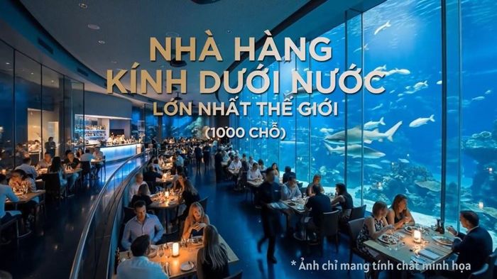 Nhà hàng kính quy mô lớn nhất thế giới là nơi lý tưởng cho những bữa tiệc thượng lưu, những buổi cầu hôn lãng mạn dưới sự chứng kiến của vạn vật đại dương