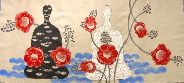 Tác phẩm "Đóa hoa vô thường" - họa sĩ Trang Thanh Hiền.