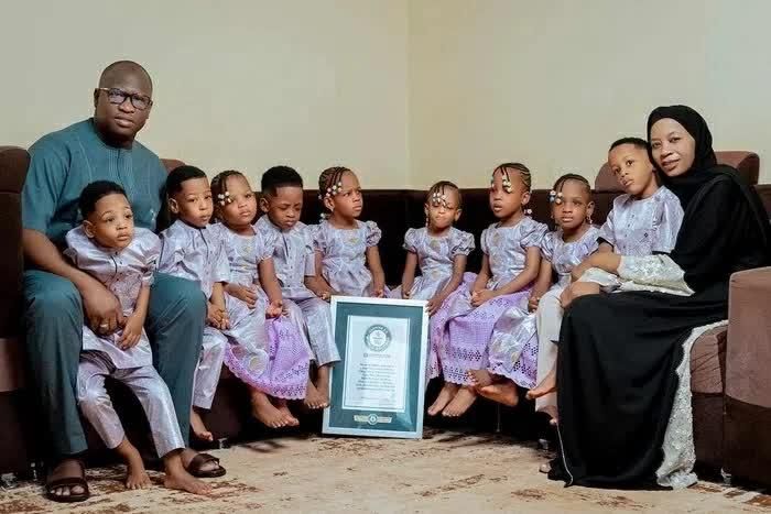 Chín em bé trong lễ kỷ niệm sinh nhật lần thứ 5 tại Mali. (Nguồn: Pulse Nigeria)