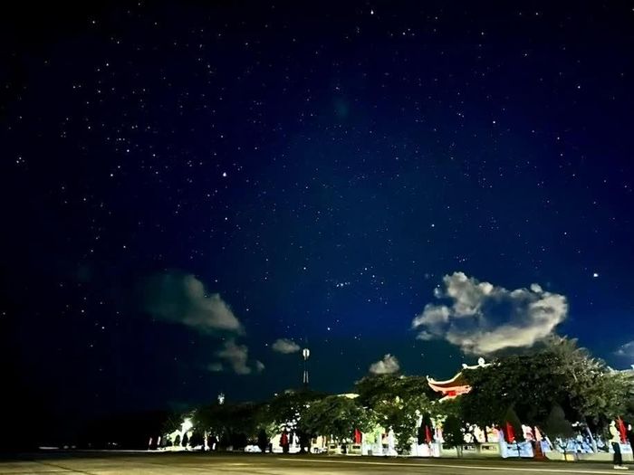 Đêm đầy sao trên Đảo Trường Sa. (Ảnh: Minh Nguyệt)
