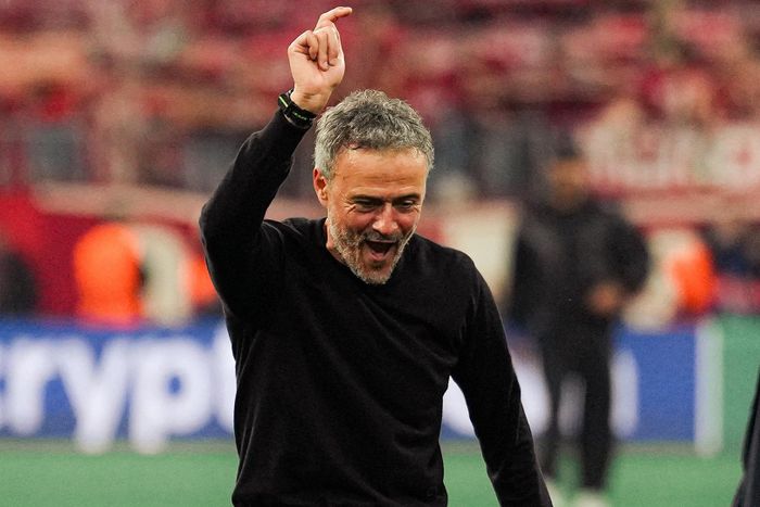 Niềm vui của Luis Enrique. Ảnh: PSG Inside