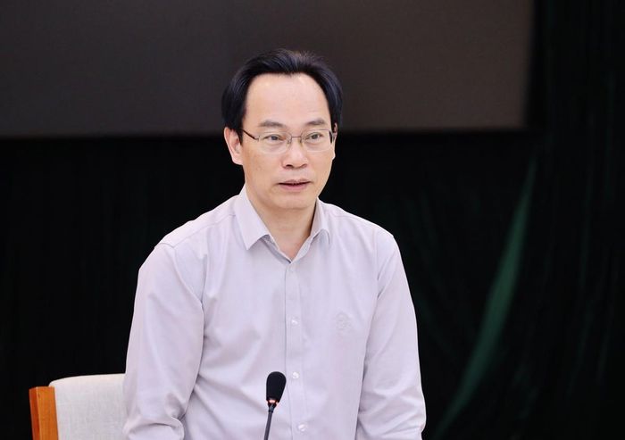 Bộ trưởng Bộ GDĐT Hoàng Minh Sơn phát biểu chỉ đạo tại buổi làm việc