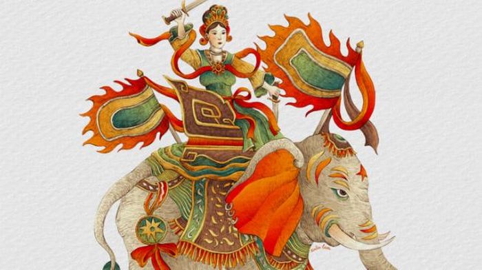 Nữ anh hùng dân tộc Triệu Thị Trinh. (Ảnh minh họa)