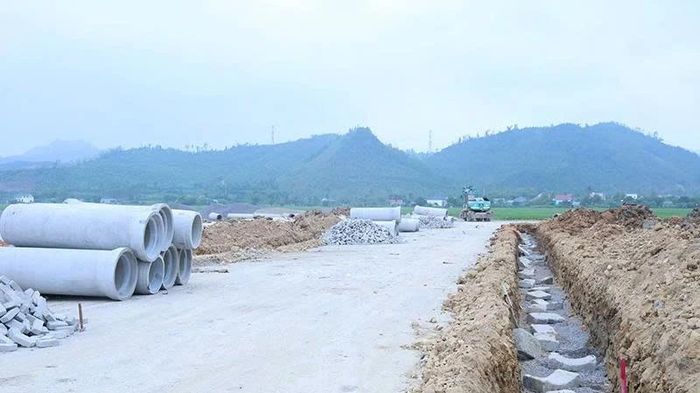 Hạ tầng khu TĐC thôn 7, xã Trường Lâm phục vụ Dự án đường sắt tốc độ cao Bắc - Nam trên địa bàn xã Trường Lâm.