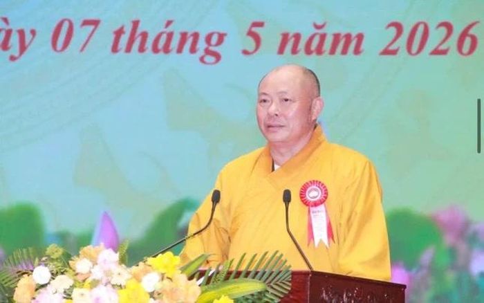 Thượng tọa Thích Tâm Định phát biểu