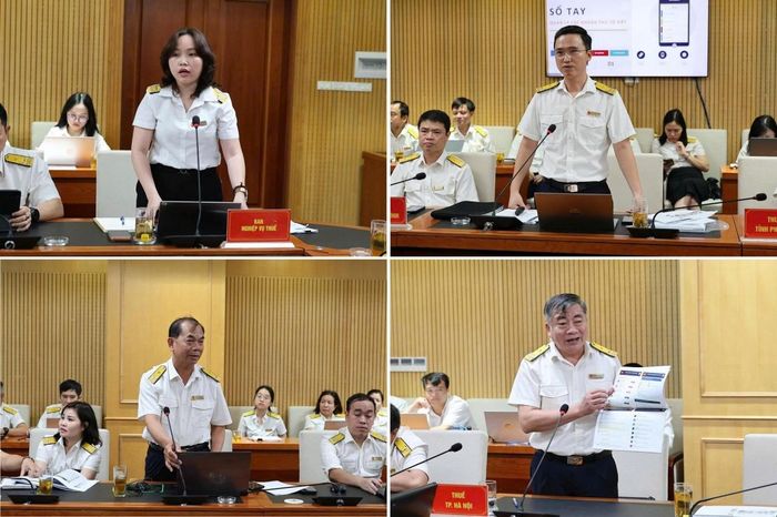 Đại diện lãnh đạo các đơn vị tham gia ý kiến tại hội nghị. Ảnh: Phương Thảo