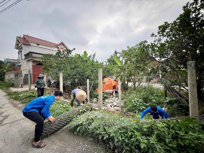 Các đội hình thanh niên tình nguyện được triển khai đến các dự án trọng điểm của thủ đô để hỗ trợ người dân