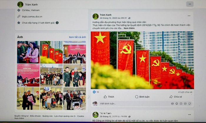 Fanpage “Tràm Xanh” đăng tải nhiều thông tin chính thống, tích cực góp phần bảo vệ nền tảng tư tưởng của Đảng.