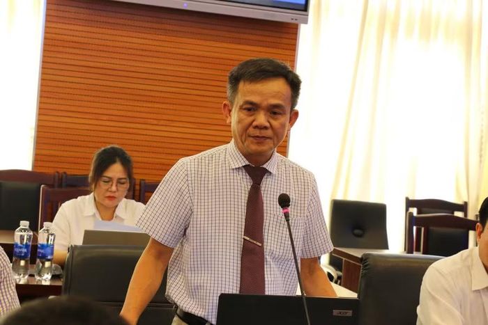 Ông Phạm Huy Văn - Phó Giám đốc Sở GD&amp;ĐT Đắk Lắk phát biểu. (Ảnh: TH)