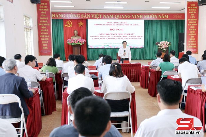 Hội nghị công bố quyết định giám sát của Ban Thường vụ Tỉnh ủy.