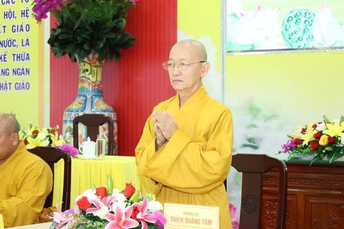 Thượng tọa Thích Quảng Tâm phát biểu chỉ đạo