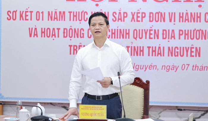 Đồng chí Chủ tịch UBND tỉnh Vương Quốc Tuấn Ủy viên Trung ương Đảng, Phó Bí thư Tỉnh ủy, Chủ tịch UBND tỉnh Thái Nguyên.