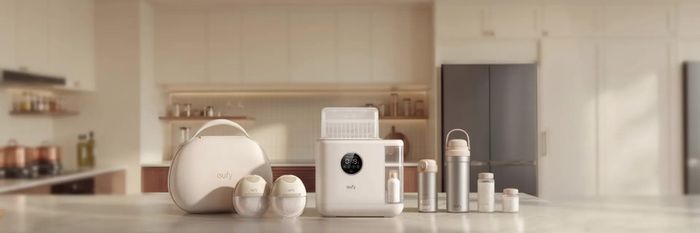 Dải sản phẩm eufy Baby ra mắt lần này bao gồm máy hút sữa không dây eufy S1 Pro, S1 và E20, máy rửa bình tiệt trùng eufy S1 Pro, camera giám sát em bé, bình hâm nóng sữa E10 và bình giữ lạnh sữa E10.