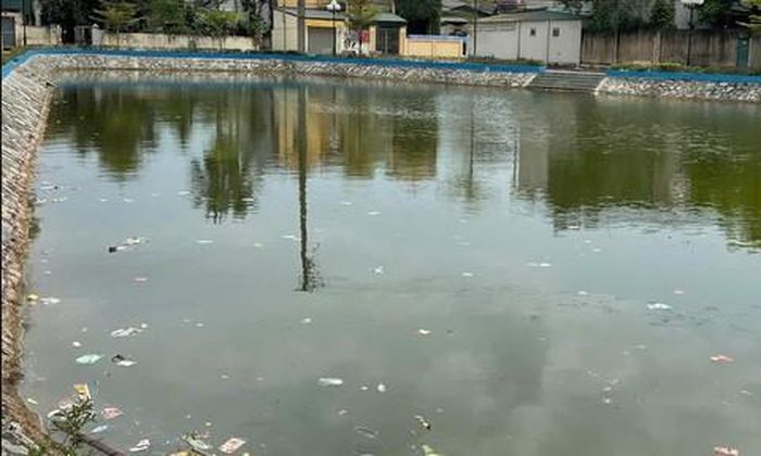 Hồ sinh thái - nơi 2 em nhỏ bị đuối nước được Đại úy Đạo cứu.