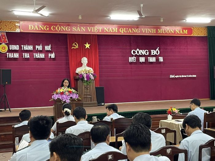 Lễ công bố các quyết định thanh tra của Thanh tra Tp. Huế