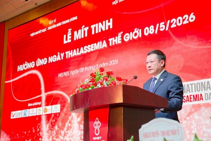 PGS.TS. Vũ Đức Bình, Phó Viện trưởng Viện Huyết học - Truyền máu Trung ương phát biểu