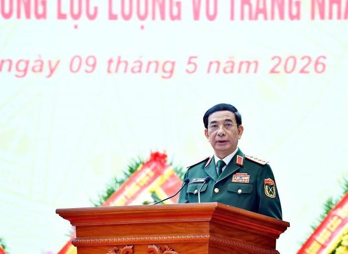 Phó Thủ tướng Chính phủ, Bộ trưởng Quốc phòng Phan Văn Giang phát biểu tại buổi lễ.