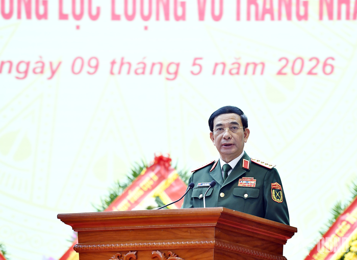Đại tướng Phan Văn Giang phát biểu chỉ đạo tại buổi lễ.