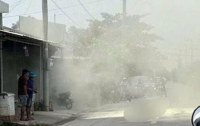 Hiện trường ông B. tự thiêu.