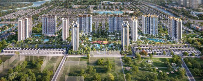 Masteri Era Landmark kiến tạo không gian sống mang đậm dấu ấn dòng Masteri Collection - nơi thiên nhiên, con người, phong cách và cảm xúc hòa quyện giữa trung tâm Ocean Park 3. (Ảnh phối cảnh)
