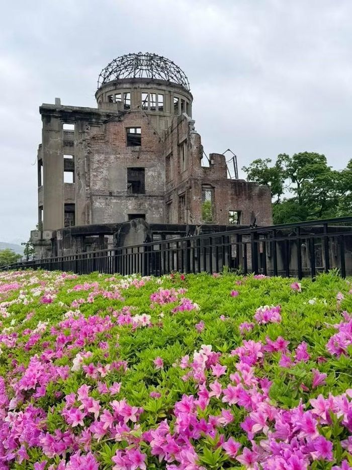 Công viên tưởng niệm hòa bình Hiroshima tọa lạc ngay giữa trái tim của thành phố Hiroshima, Nhật Bản - một trung tâm sôi động với các hoạt động chính trị và thương mại. (Nguồn: Vietnam+)