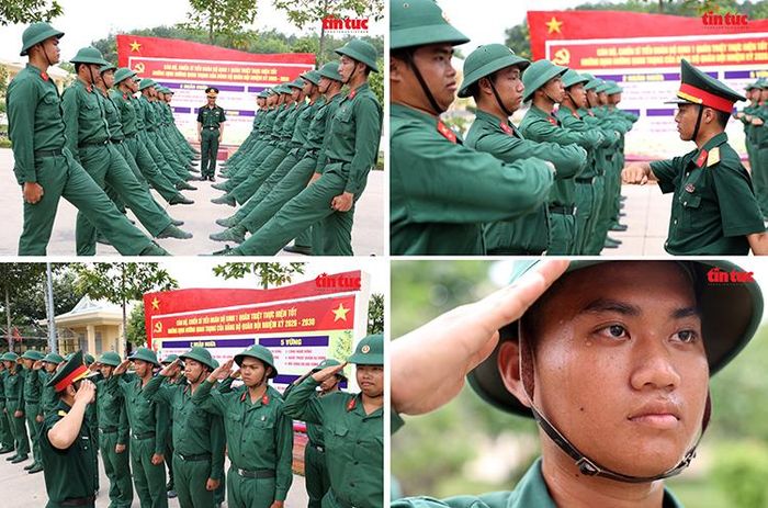 Các chiến sĩ mới tham gia huấn luyện tại Trung đoàn Gia Định.