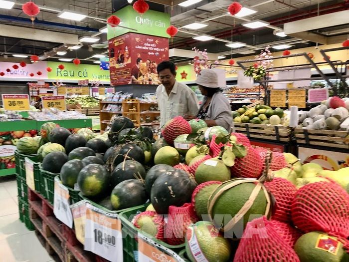 Nhóm hàng trái cây nội địa có nguồn cung dồi dào tại Thành phố Hồ Chí Minh. Ảnh: Mỹ Phương – TTXVN.
