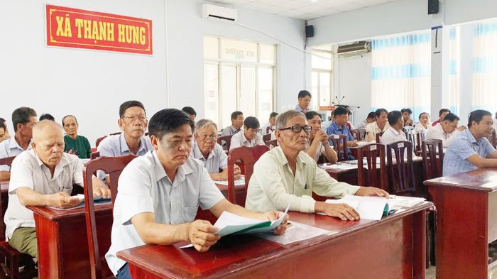 Đại biểu xã Thạnh Hưng tham dự hội nghị.