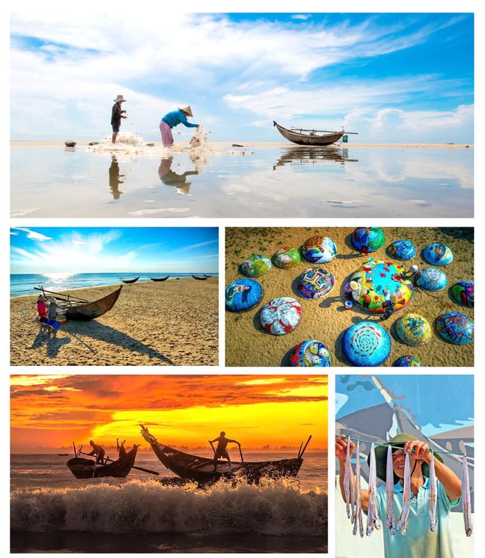 Nhịp sống thường ngày ở làng biển Tam Thanh. Ảnh: UBND phường Quảng Phú