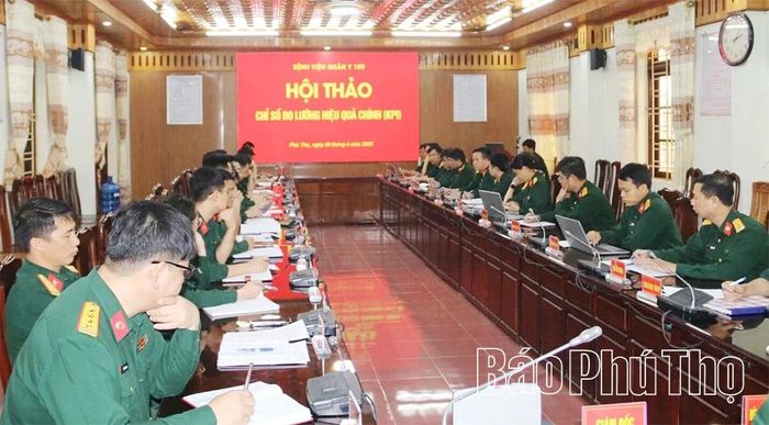 Hội thảo chỉ số đo lường hiệu quả chính (KPI) tại Bệnh viện Quân y 109, phường Vĩnh Yên.