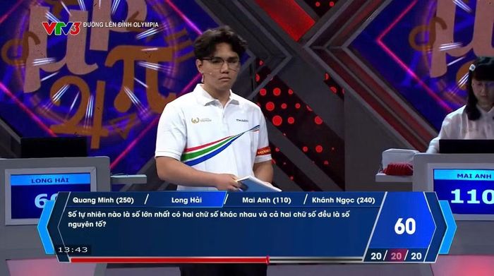  Long Hải trong phần thi Về đích. 